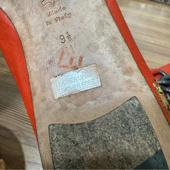 Isabella Fiore Ballet Flats Size 9.5 LAUPER LOVE Embroidered Made in Italy - Picture 9 of 10